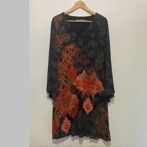 Soft Surroundings Floral Paisley Dress | Boho Tunic Shift Dress Size M Preppy